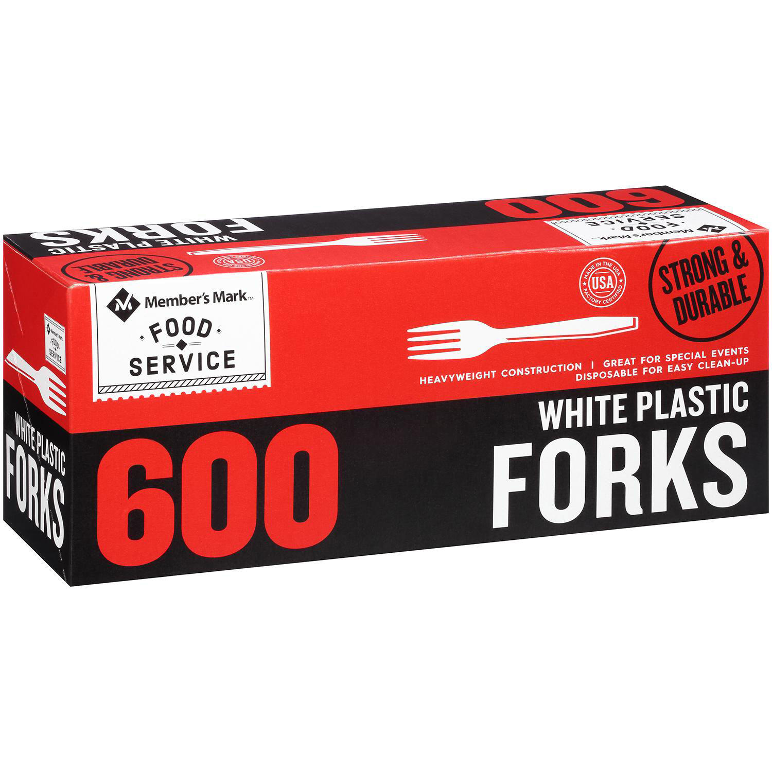 Member’s Mark White Plastic Forks (600 ct.)