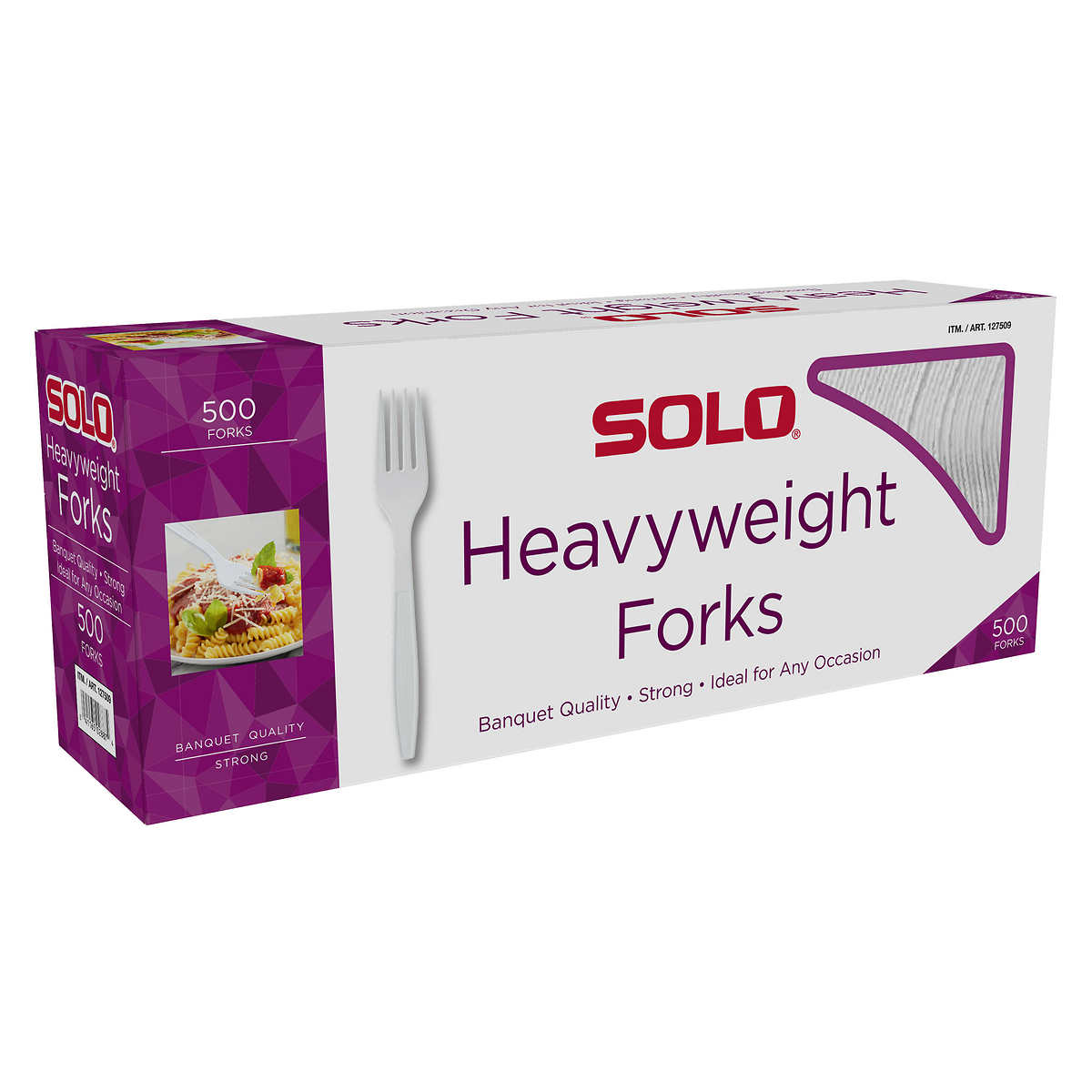 Solo Heavyweight Plastic Fork, White, 500-count