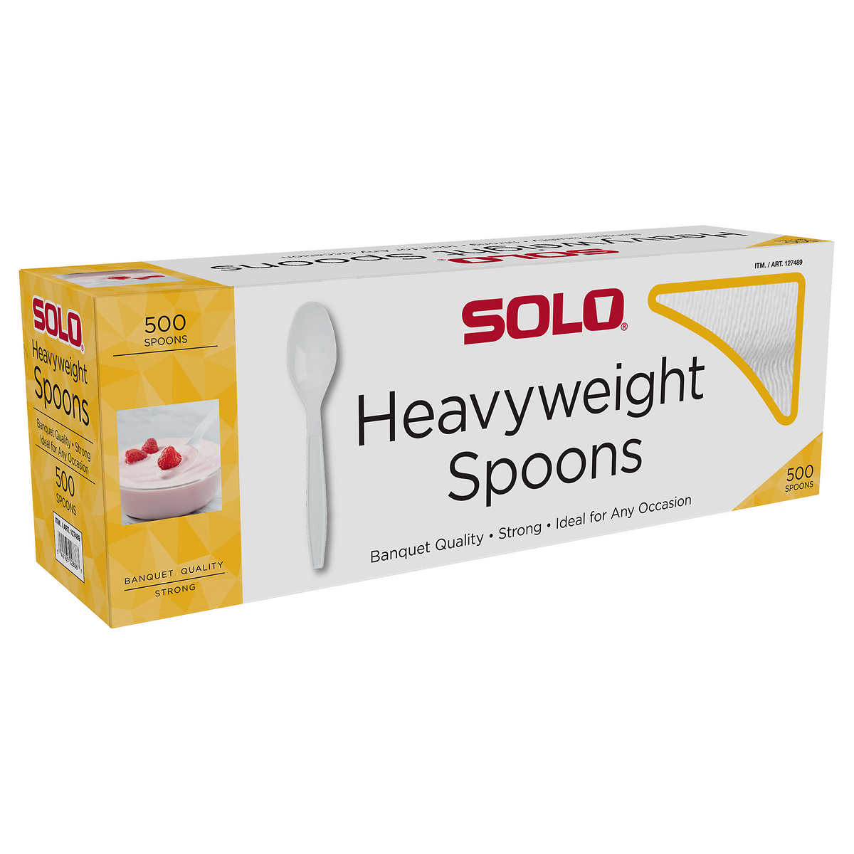 Solo Heavyweight Plastic Spoon, White, 500-count 