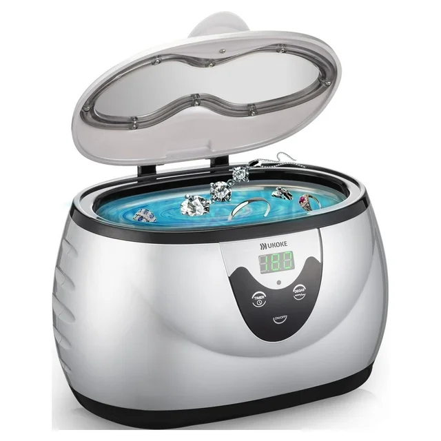 Ukoke Professional Ultrasonic Jewelry Cleaner with Timer, Portable Cleaning Machine, UUC06S