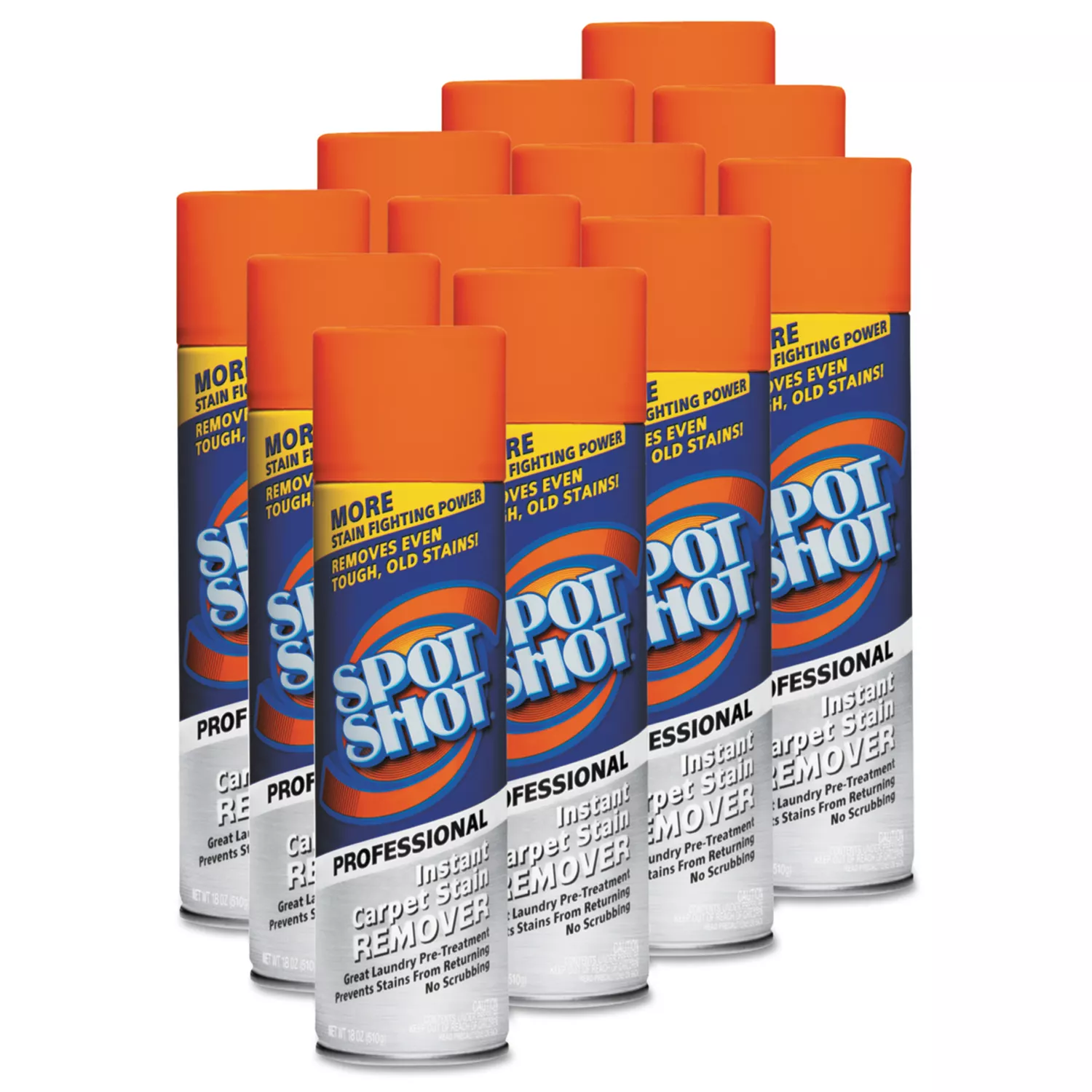 WD-40 – Spot Shot Professional Instant Carpet Stain Remover, 18oz Spray Can – 12/Carton