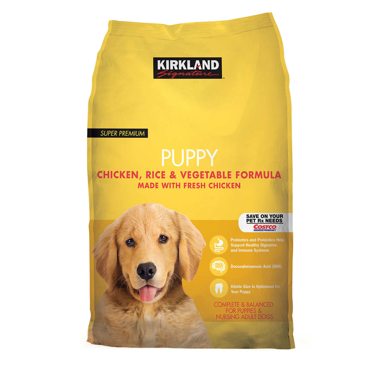 Kirkland Signature Puppy Formula Chicken Rice and Vegetable Dog Food 20 lb.