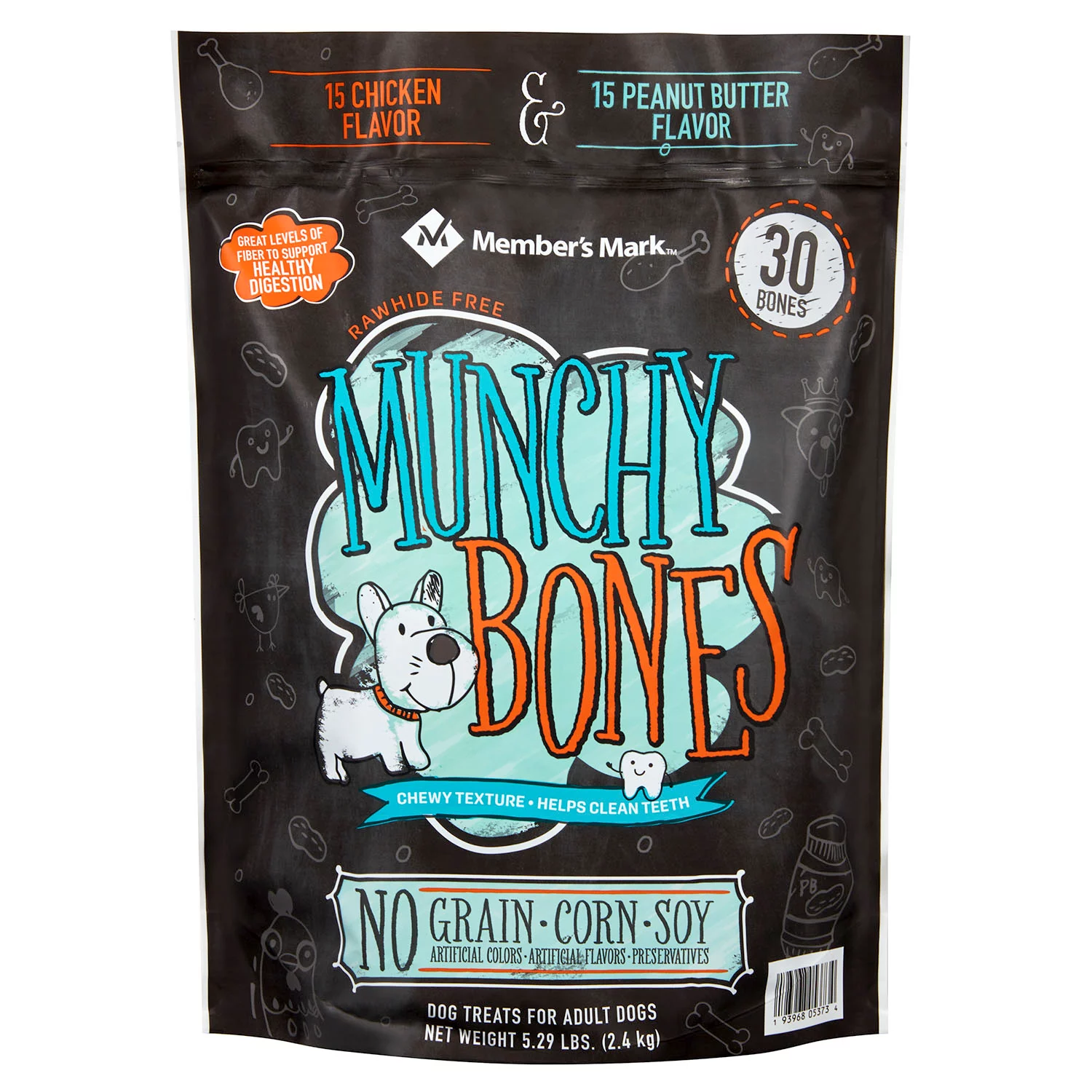 Member’s Mark Munchy Bones Dog Treats for Adult Dogs (5.29 lb.)