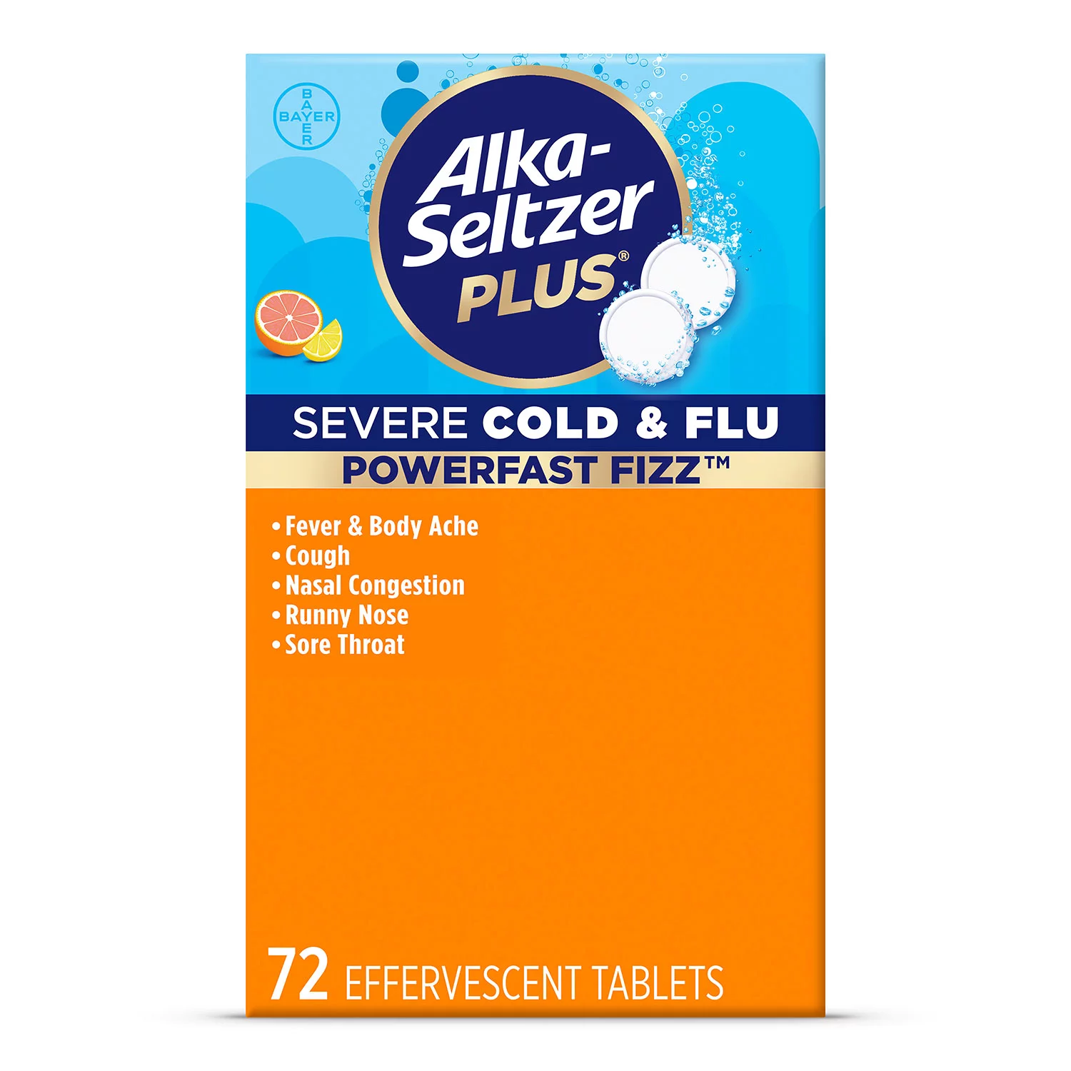 Alka-Seltzer Plus Severe Cold and Flu Citrus (72 ct.)