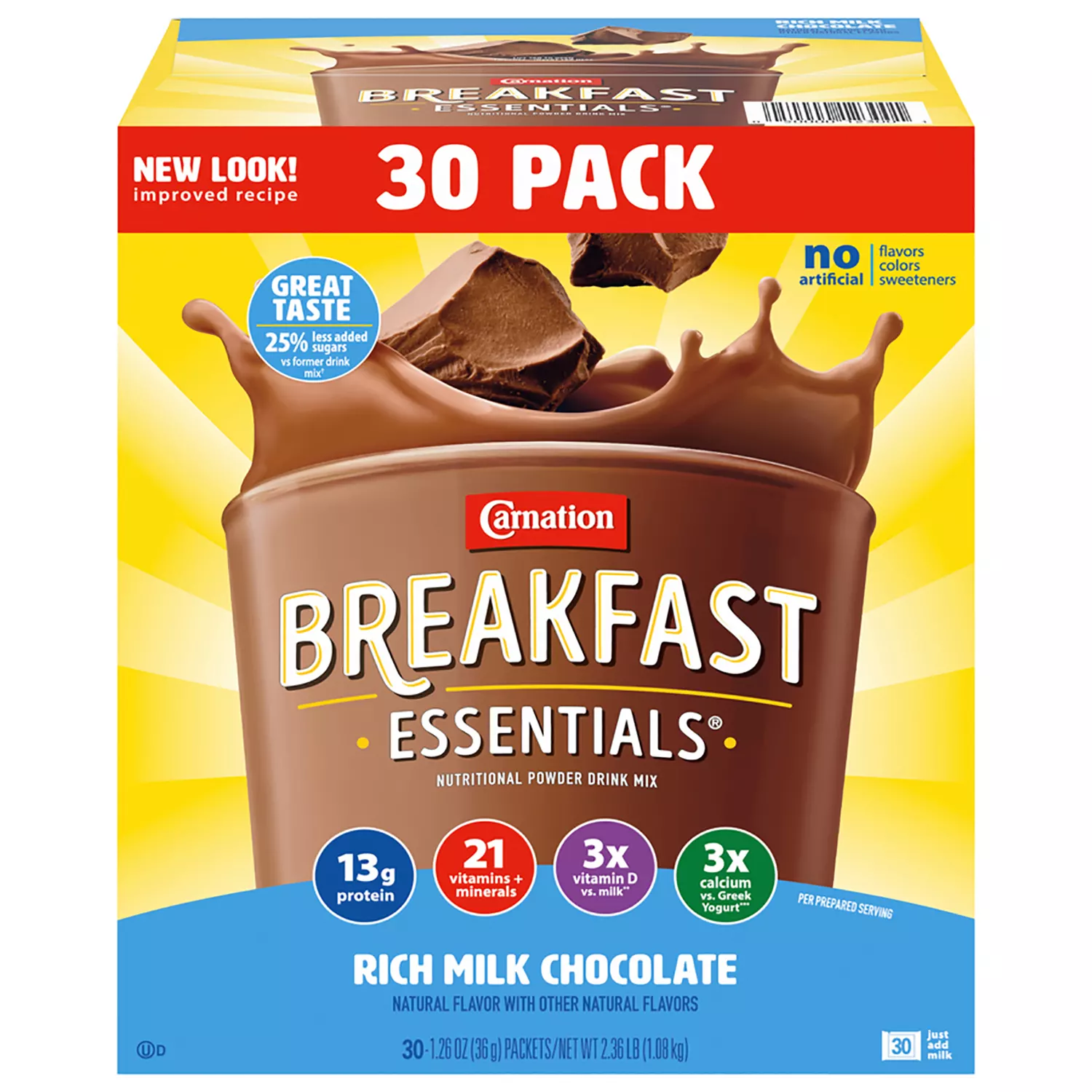 Carnation Breakfast Essentials Nutritional Drink Mix Chocolate (30 ct.)