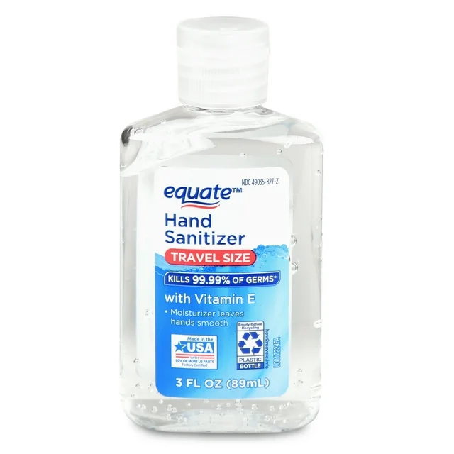 Equate Travel Size Hand Sanitizer 3 oz.