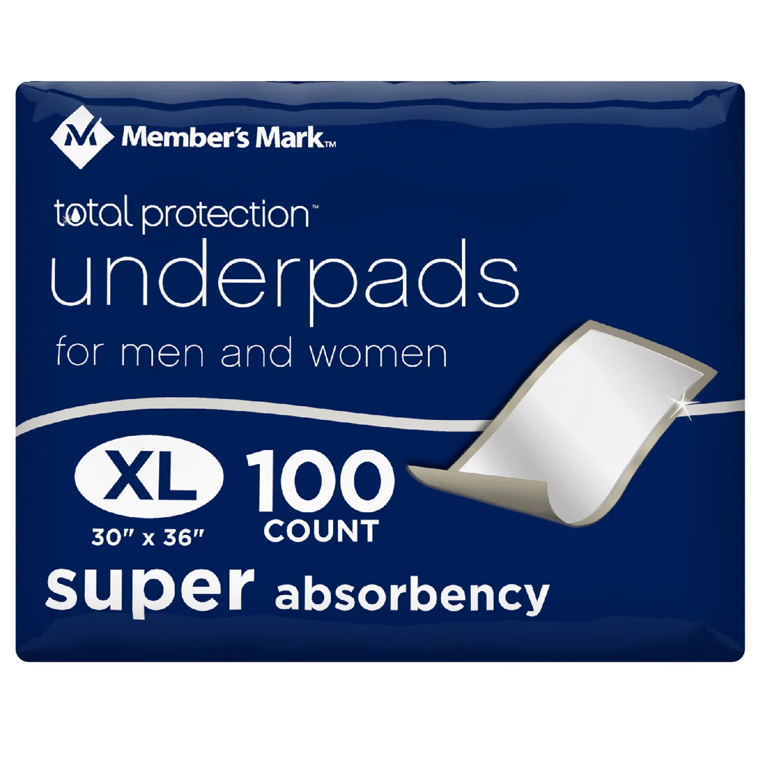 Member’s Mark Total Protection Underpad, 30″ x 36″ (100 ct.)