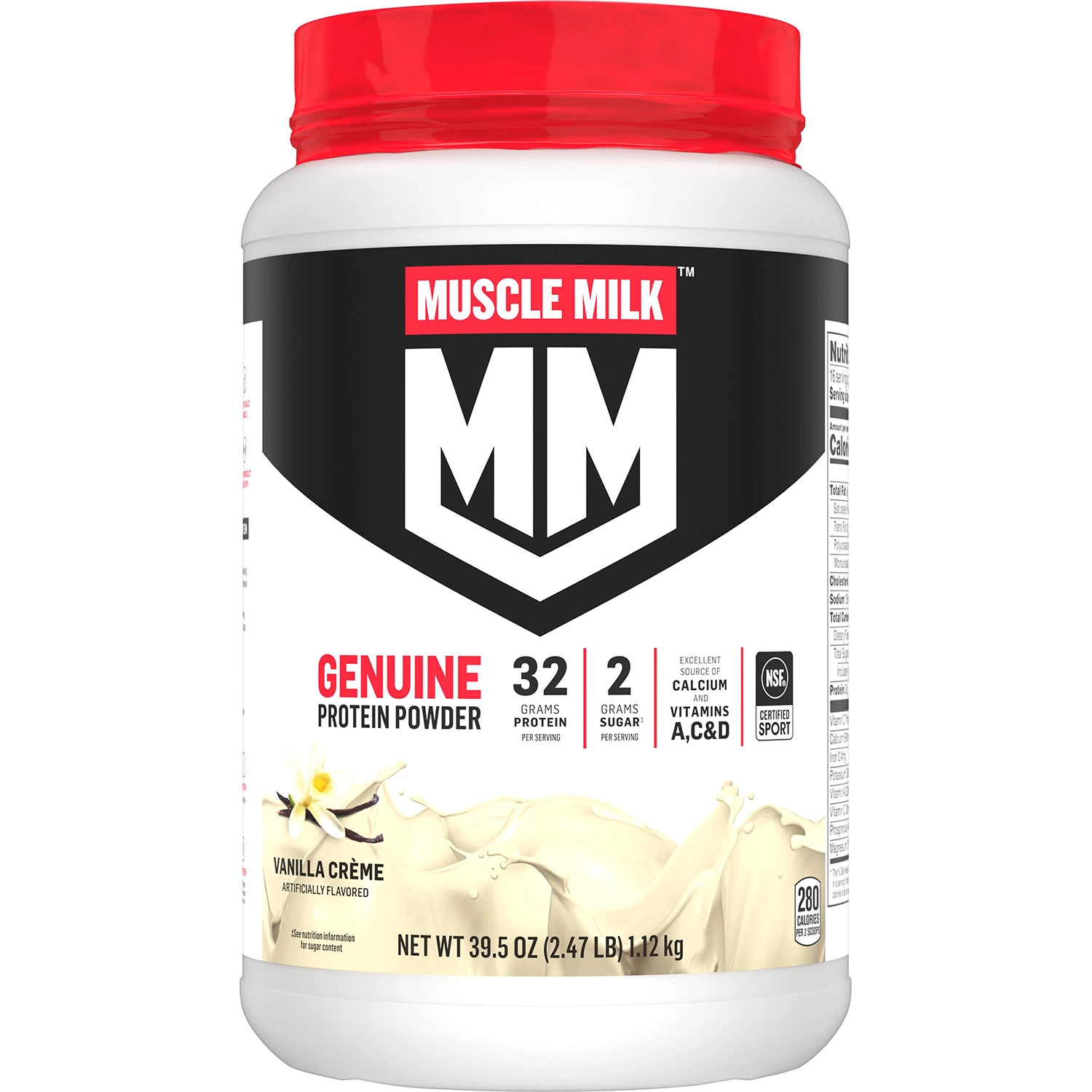 Muscle Milk Genuine Protein Powder Vanilla Cream (39.5 oz.)