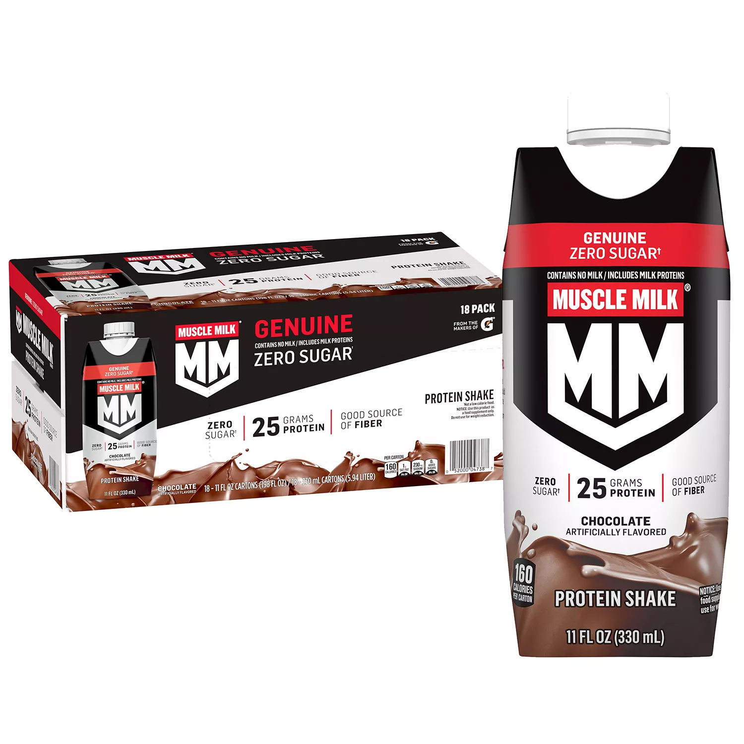 Muscle Milk Genuine Protein Shake Chocolate (11 fl. oz., 18 pk.)