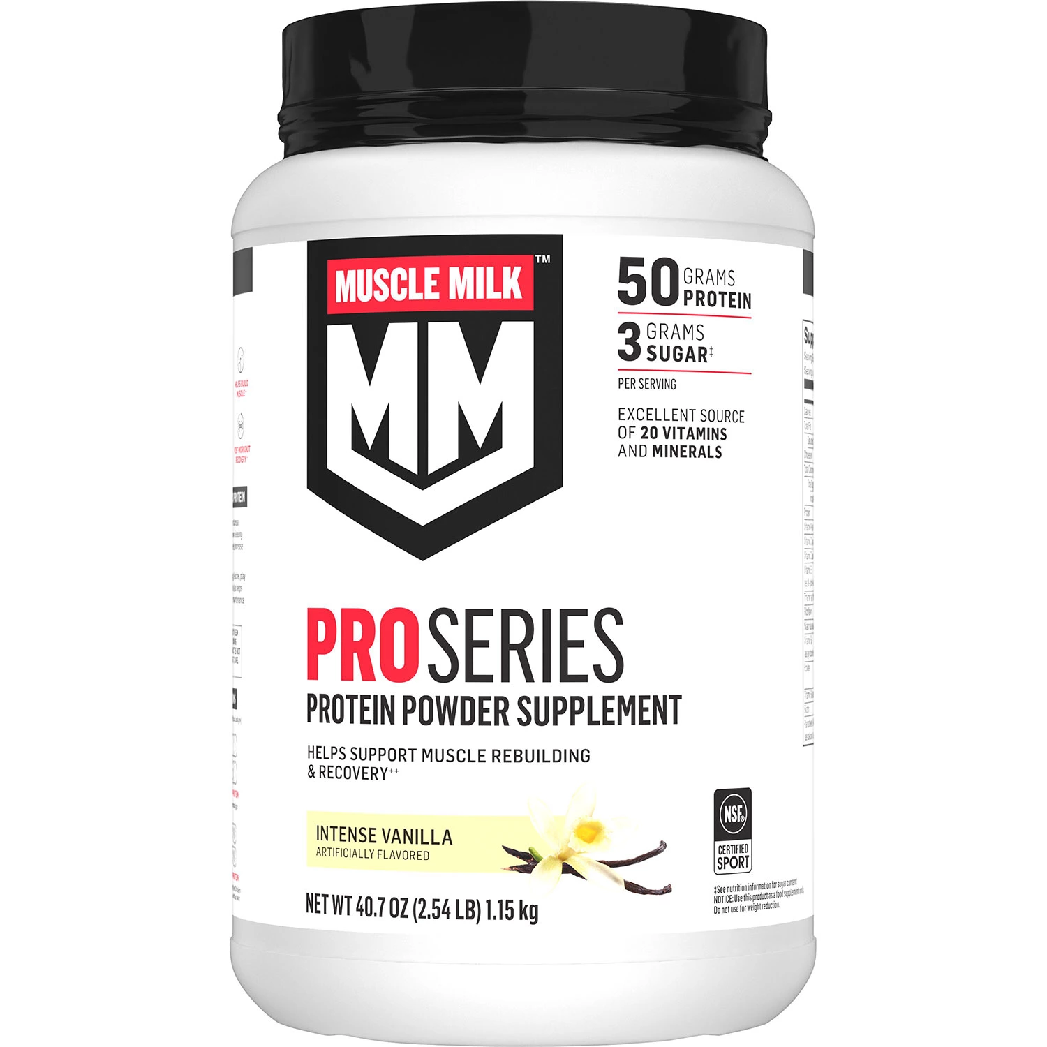 Muscle Milk Pro Series Protein Powder Supplement Intense Vanilla (40.7 oz.)