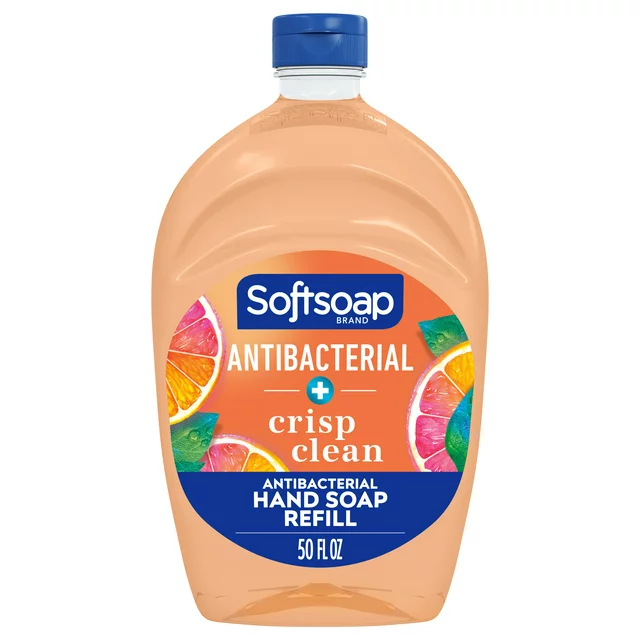Softsoap Antibacterial Liquid Hand Soap Refill, Crisp Clean, 50 oz
