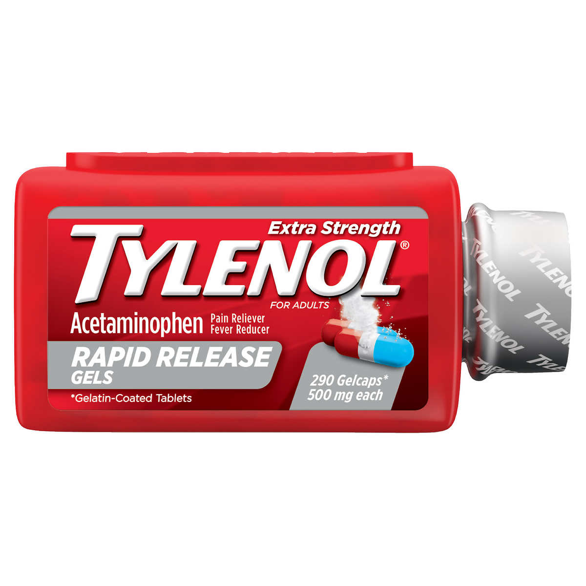 Tylenol Extra Strength, 290 Rapid Release Gelcaps