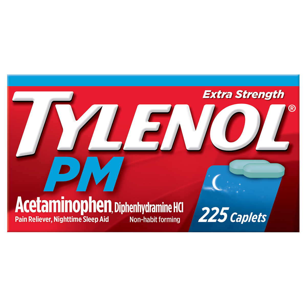 Tylenol PM Extra Strength, 225 Caplets
