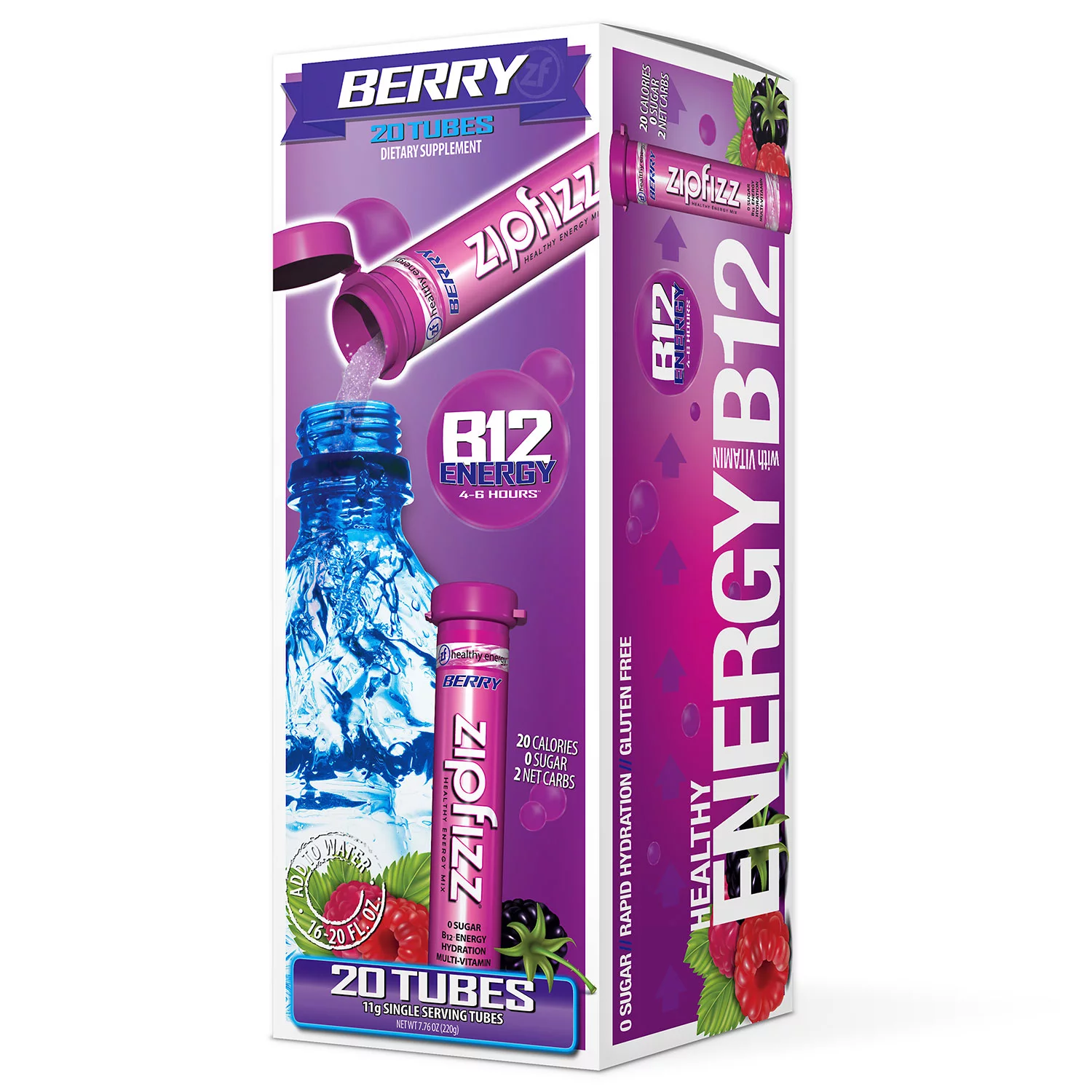 Zipfizz Energy Drink Mix Berry (20 ct)  