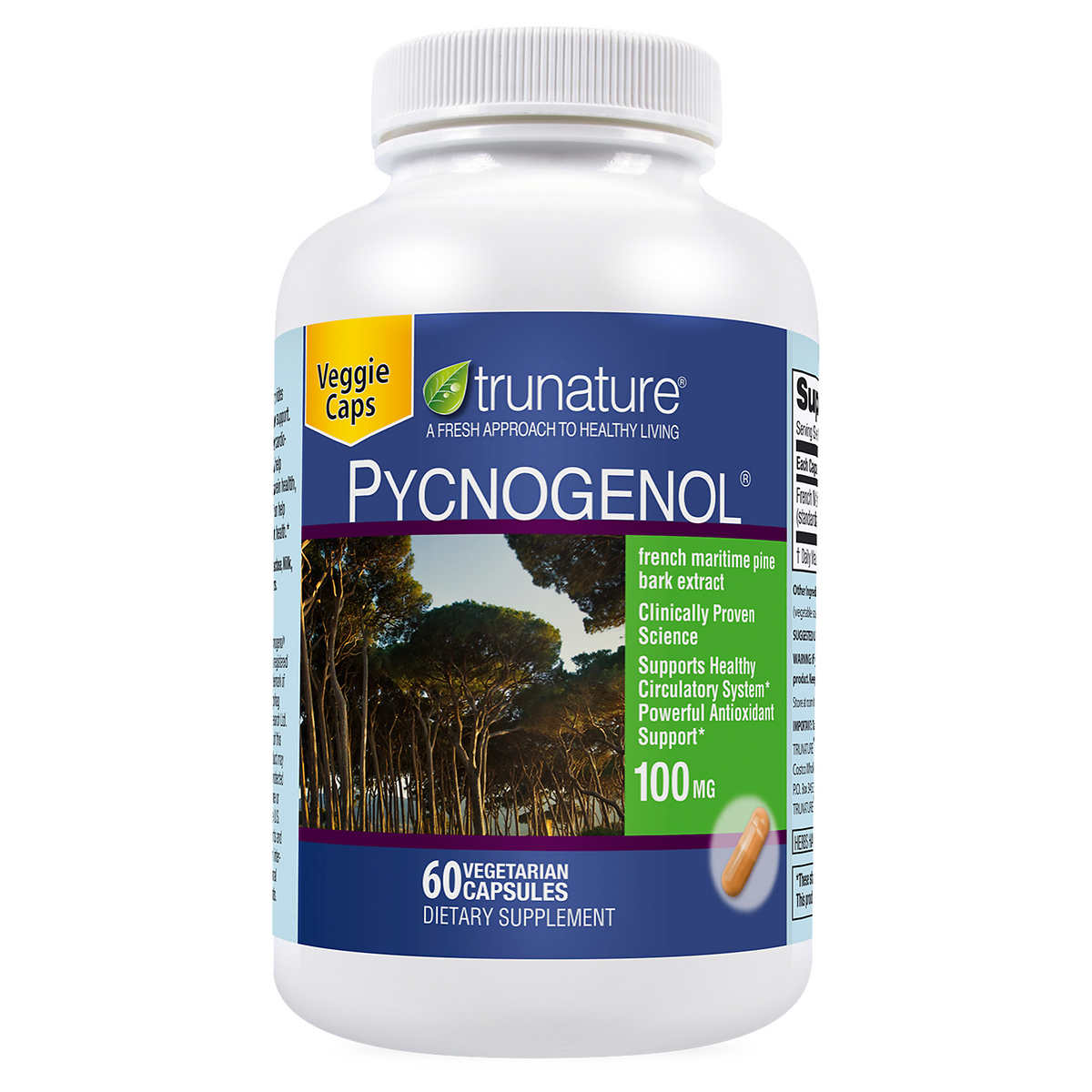 trunature Pycnogenol 100 mg., 60 Vegetarian Capsules
